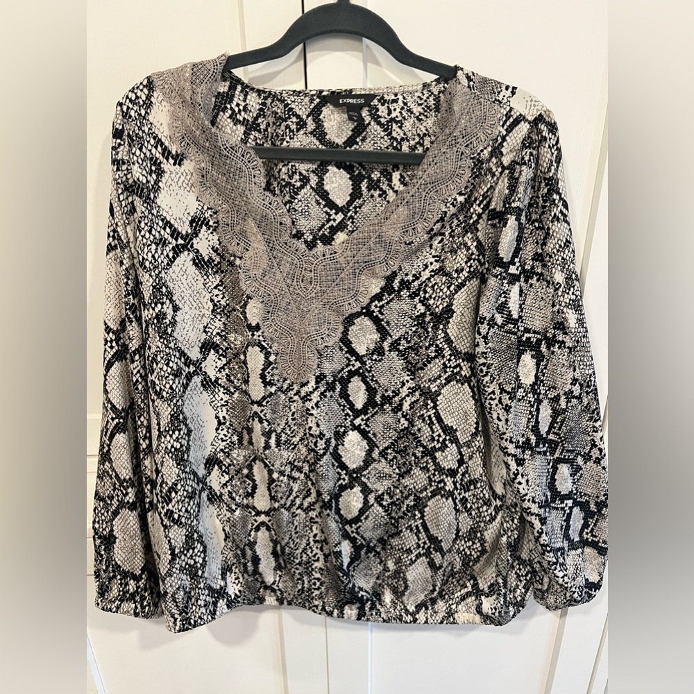 Gorgeous snakeskin blouse.